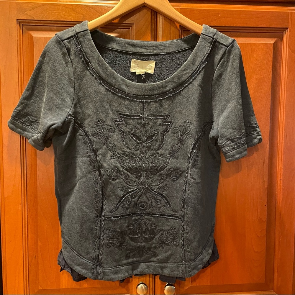 Monday Tuesday Wednesday Thursday Friday Sweatshirt Embellished w/ Netting- SM
